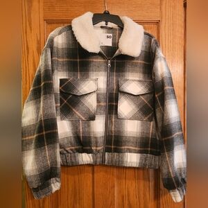 Plaid Bomber Jacket